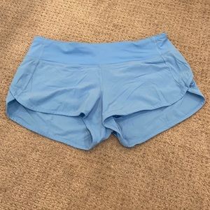 Blue Lululemon Speed Up Low-Rise Short 2.5